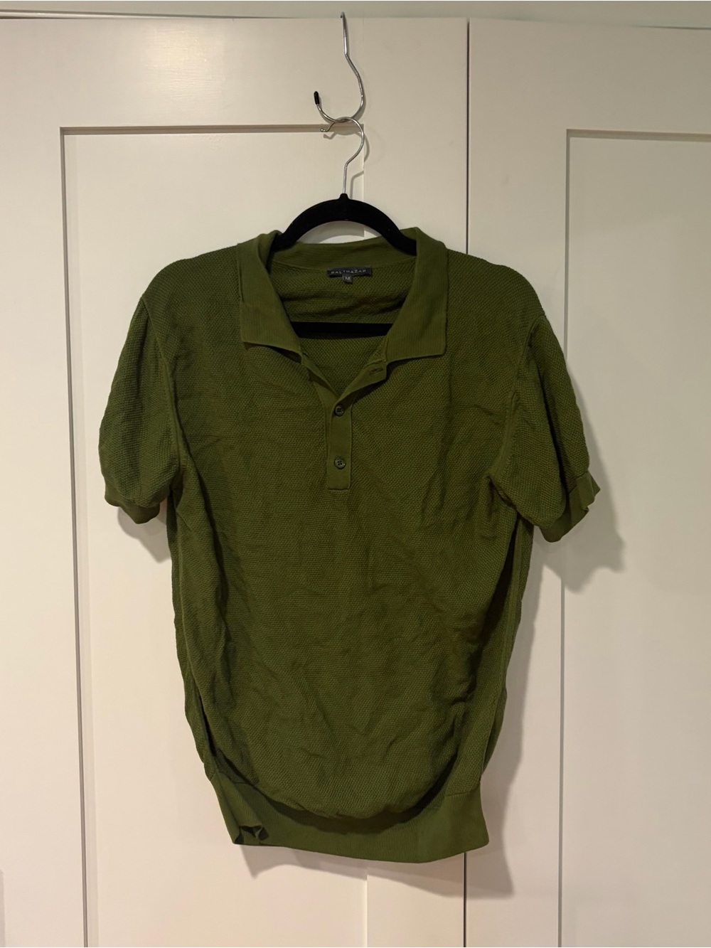 Men's Green Knit Polo Shirt